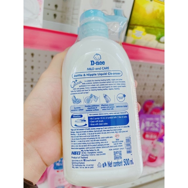 Rửa bình Dnee dạng chai 500ml -  FLASH SALE