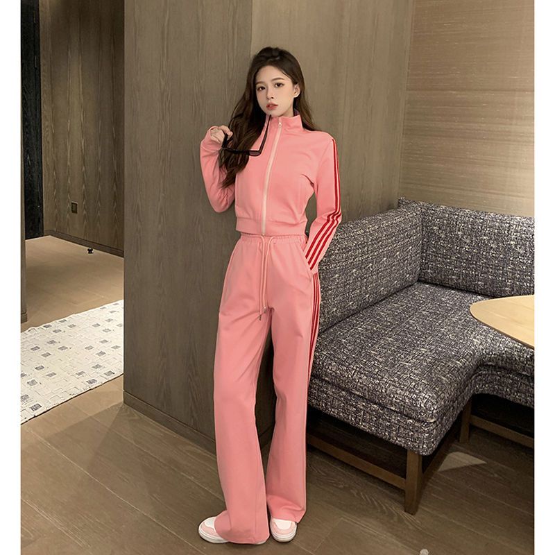 Set đồ COZOKC gồm áo len tay dài và chân váy ngắn/ quần dài thời trang thể thao cho nữ