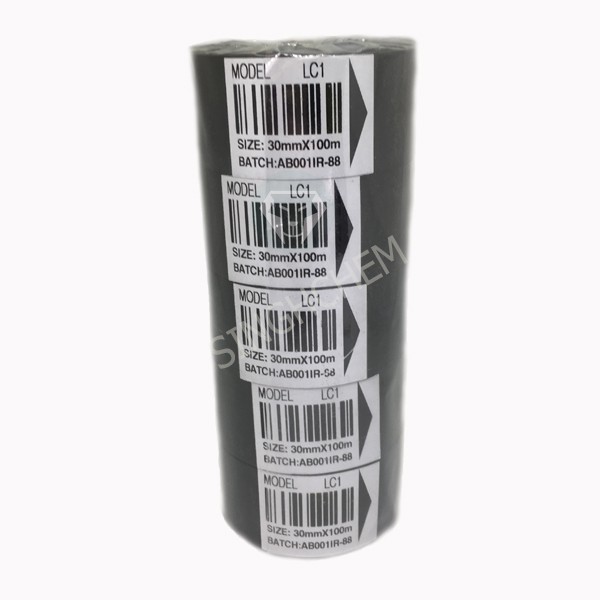 Không hoàn tiền trong mọi trường hợp * Băng mực nhiệt màu đen Kích thước 30mm X 100m In trên giấy bạ