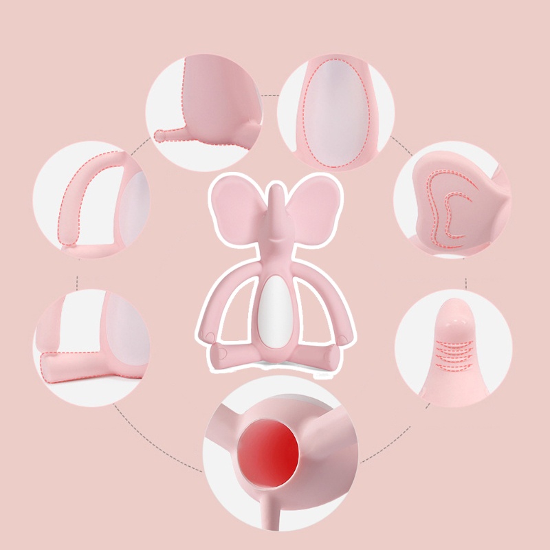 1 Đồ Chơi Ngậm Mọc Răng Hình Chú Voi Hoạt Hình Bằng Silicon Thoải Mái Cho Bé