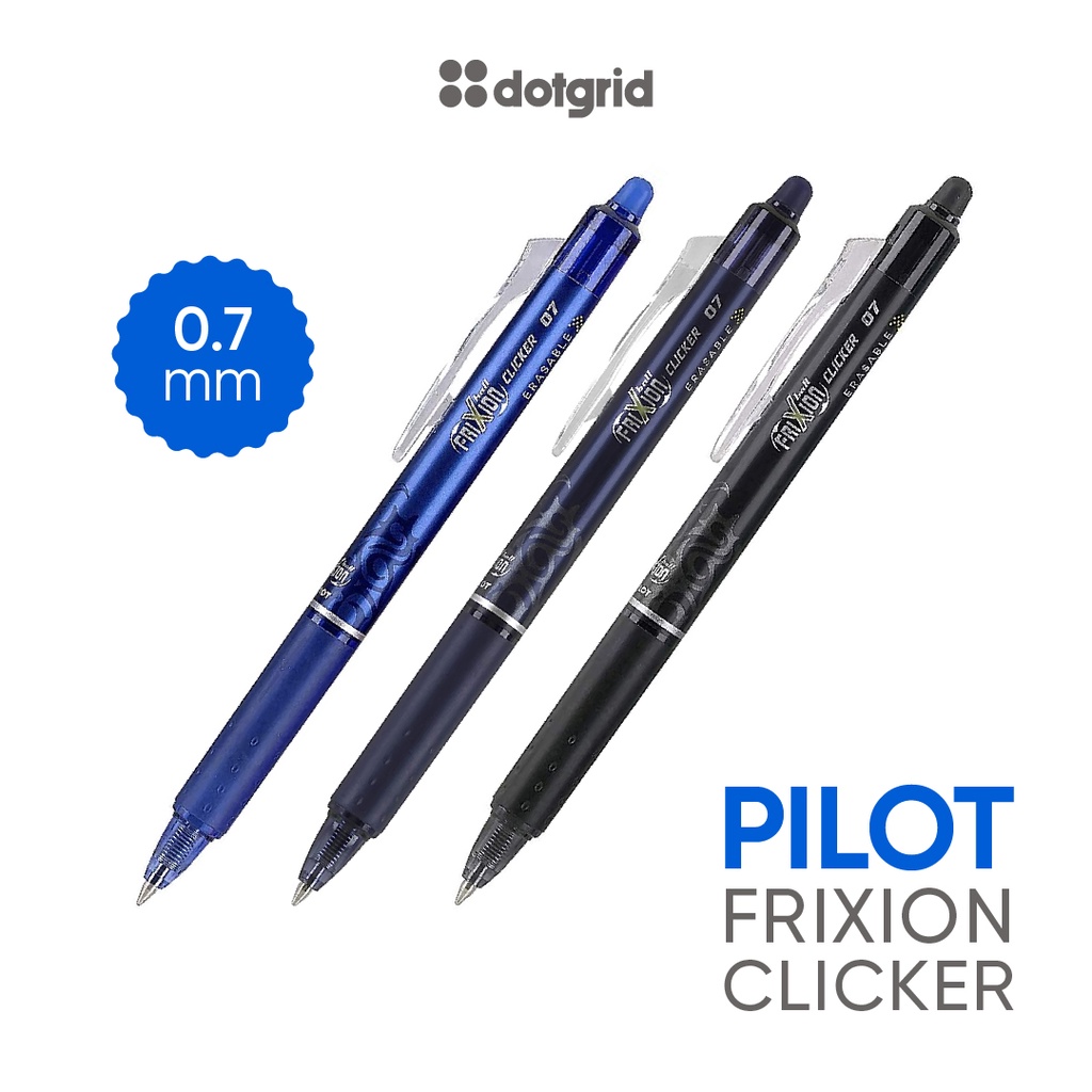 Bút bi gel xóa được Pilot Frixion ball Clicker ngòi 0.7mm - 3 màu (cây lẻ)