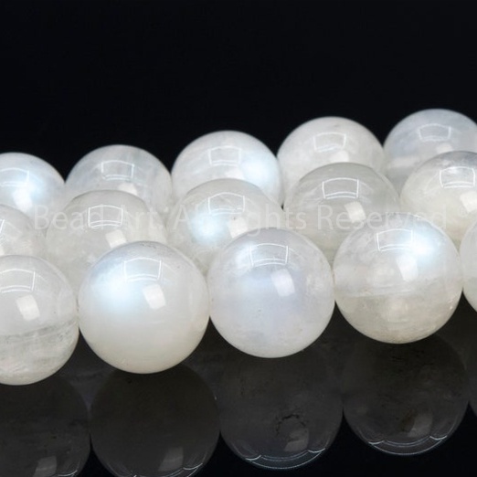 9MM Đá Ánh Trăng  Ánh Cầu Vồng Loại A, Kim, Thuỷ, Đá Phong Thuỷ, Chuỗi Hạt S50 - Bead Art