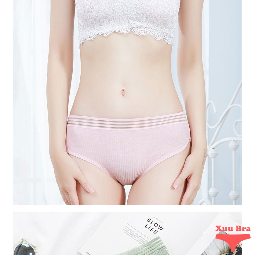 Quần Lót nữ quần lót tăm tre thông thoáng kháng khuẩn chống HPV cạp vừa SQ04 | BigBuy360 - bigbuy360.vn