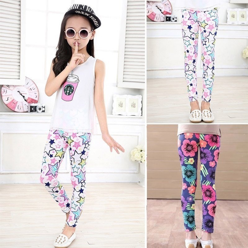 Quần legging họa tiết xinh xắn cho bé gái