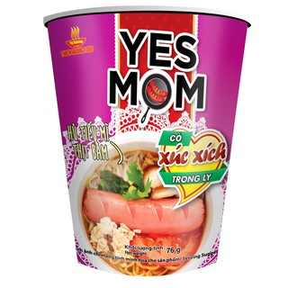 Mì ăn liền Yes Mom thịt bằm xúc 76g thùng 24 ly