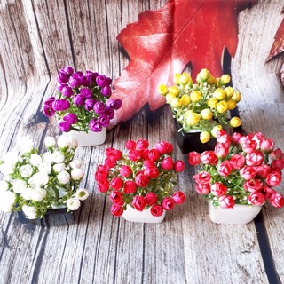 1 Chậu hoa giả Hoa nhân tạo cho tiệc cưới Trang trí nhà - hoa nụ nhỏ mini