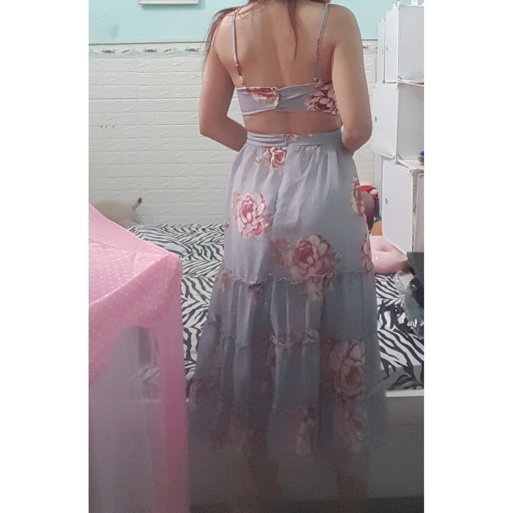Thanh lý đầm hoa size S dưới 48kg