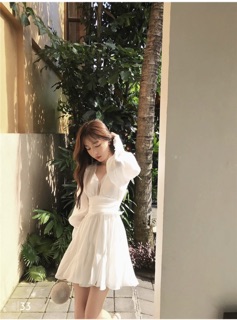 Đầm satin xoè cao cấp