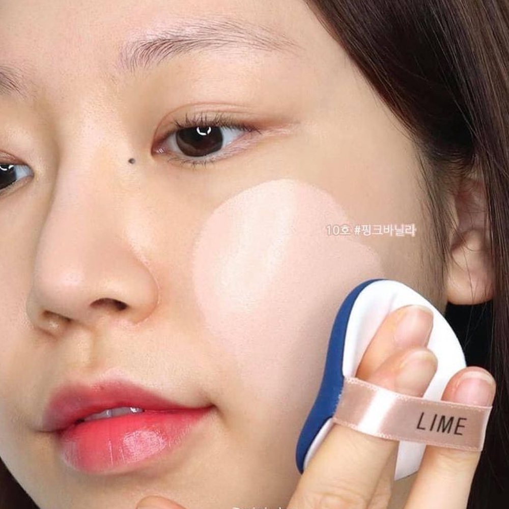 Phấn Nước LIME Real Cover Pink &amp; V Collagen Ample SPF50 PA+++