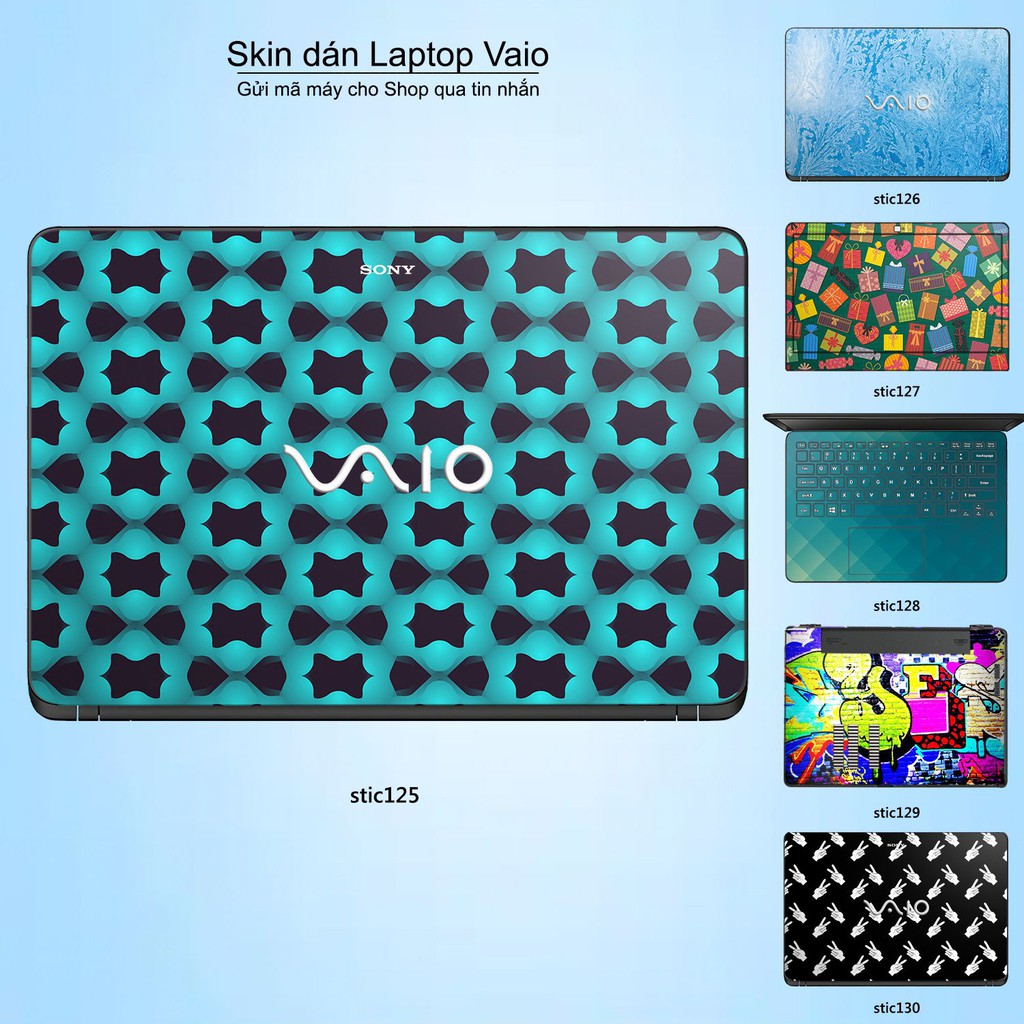 Skin dán Laptop Sony Vaio in hình Hoa văn sticker nhiều mẫu 21 (inbox mã máy cho Shop)