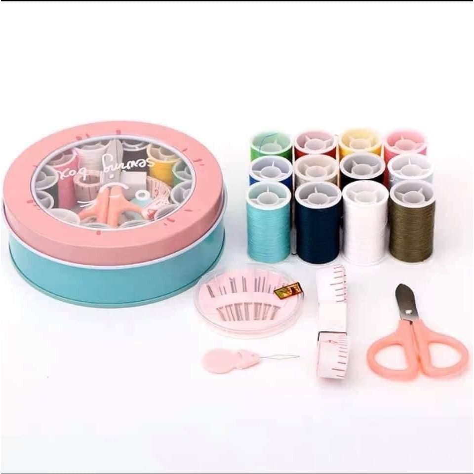 Hộp kim chỉ 17 món đa năng hình tròn TC0015