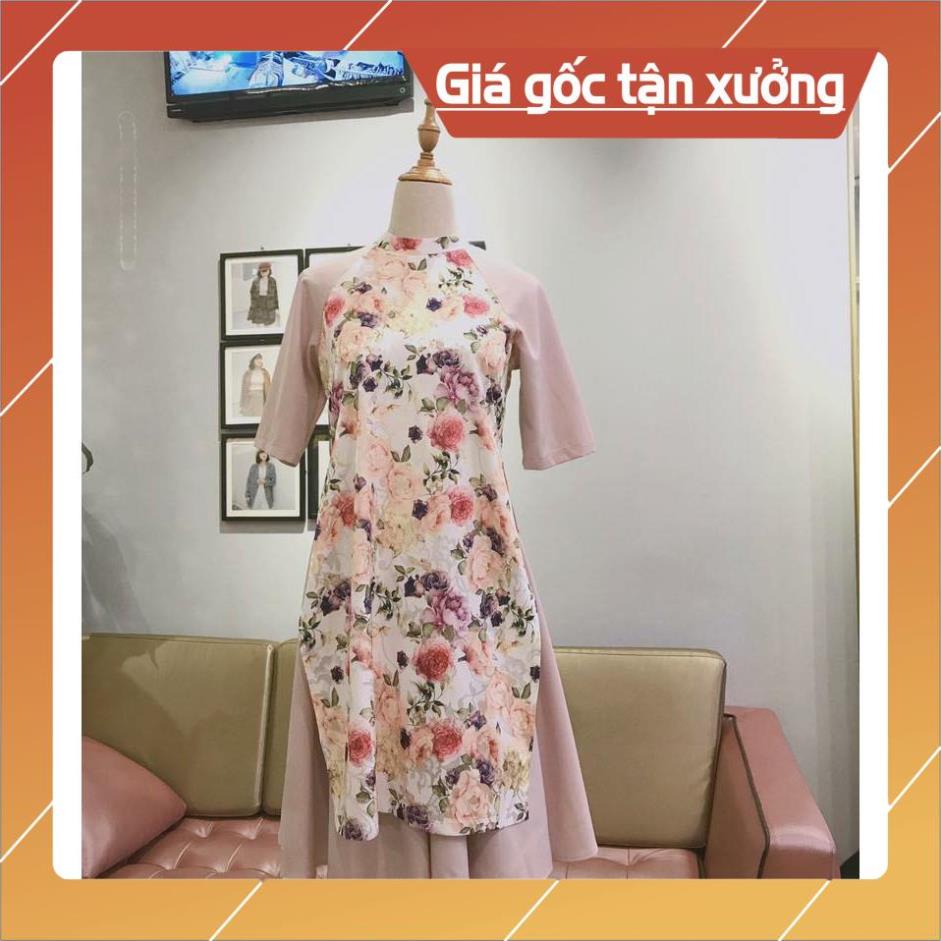 (Hot 2018) Set áo dài cách tân + chân váy xòe