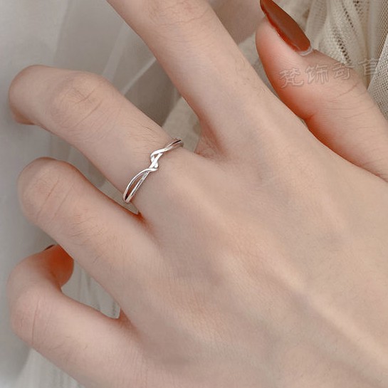 Nhẫn Xoắn Đơn Giản Hàn Quốc Đeo Tay Thời Trang