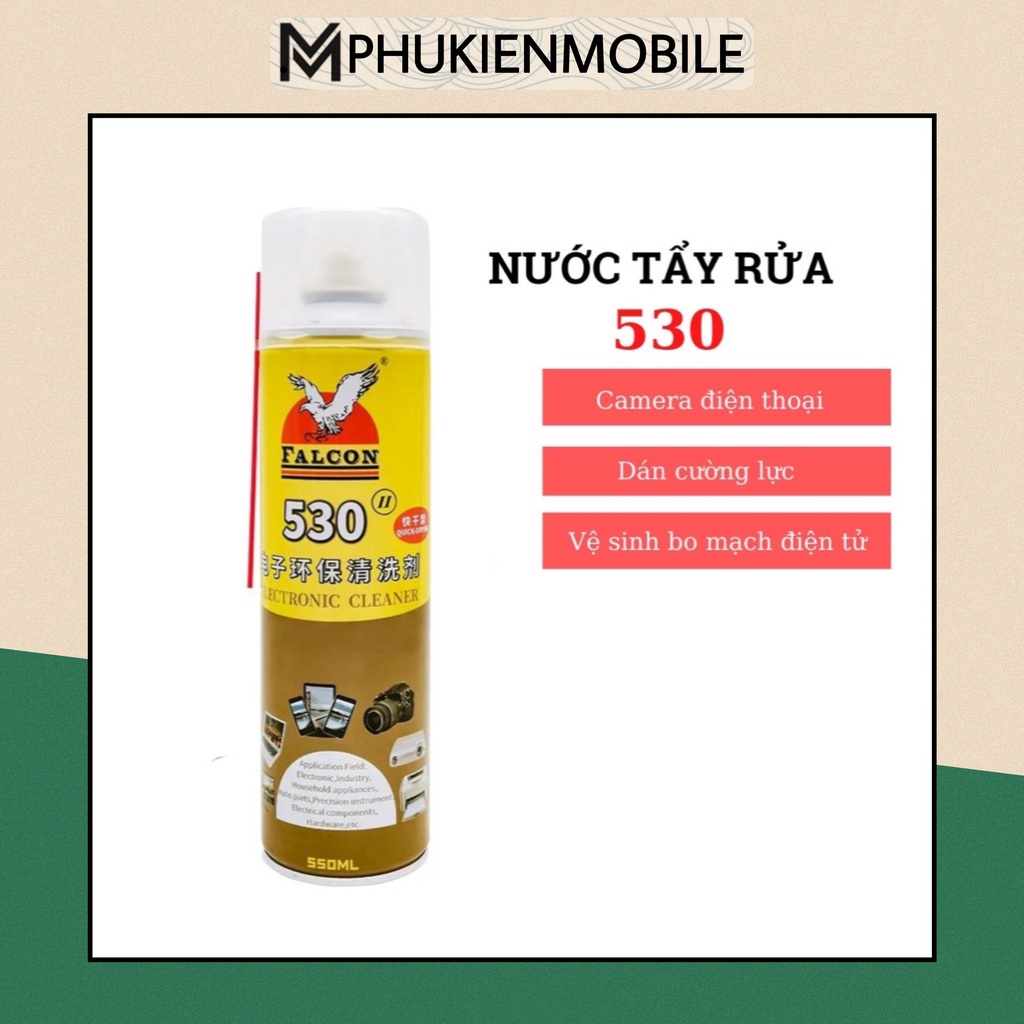 Nước tẩy keo 530- Dung tích 550ml - Tẩy rửa màn hình điện thoại - Keo kính - chính hãng