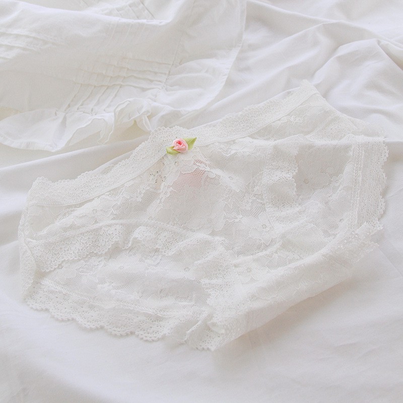 Quần lót nữ thoáng khí cotton nơ ren viền dễ thương ngọt ngào sexy đáng yêu Nhật Bản 35-63kg QL M5