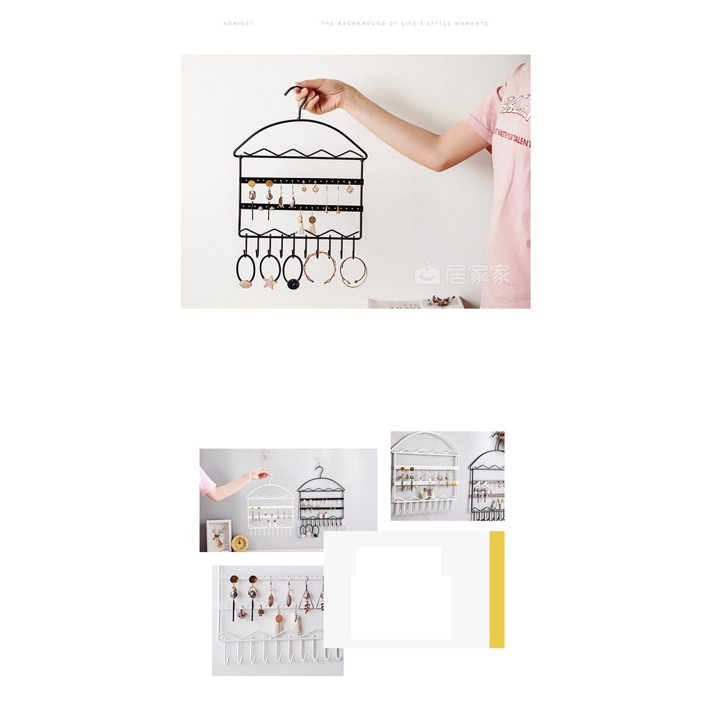 Móc treo bông tai, đồ trang sức bằng sắt tiện dụng, mẫu mới, phong cách hiện đại- Giá treo vòng cổ, dây cột tóc và phụ k