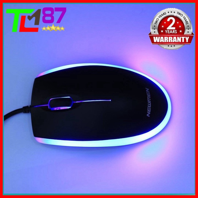 Chuột Máy Vi Tính Laptop Mouse Chơi Game NEWMEN N107 PLUS Đèn LED  - Chuột Gaming Có Dây Chuyên Game