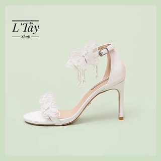 Giày cưới-giày cô dâu l'tây -sandal hồ điệp gót nhọn