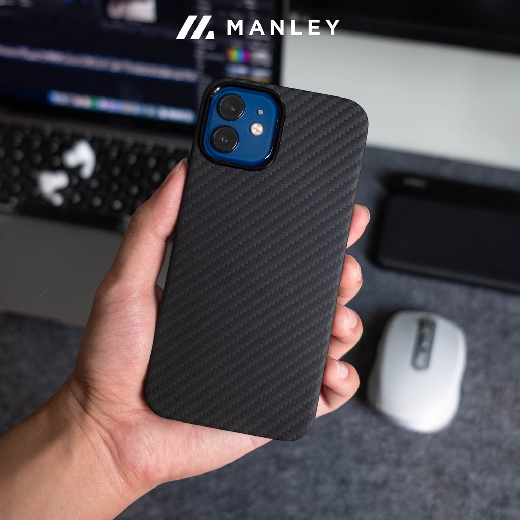 Ốp lưng Pocketo chất liệu Aramid Fiber cho iPhone 12, 13 Sợi Kevlar | Siêu mỏng, siêu bền