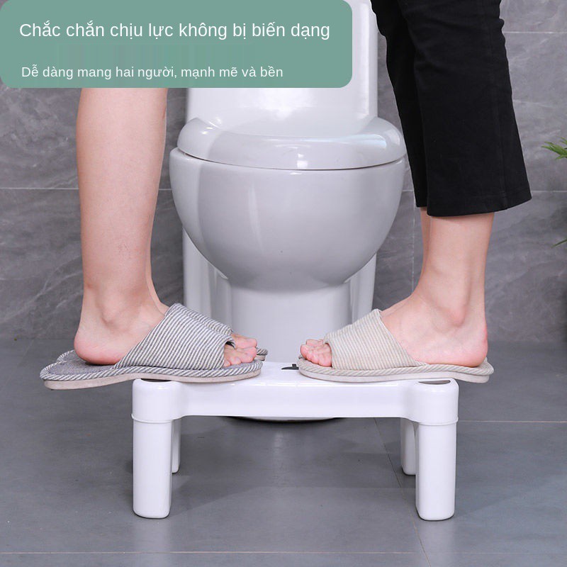 Dày bồn cầu bệ để chân chống trượt ngồi xổm tạo tác nhà vệ sinh dành cho người lớn xí bệt nhựa phân <