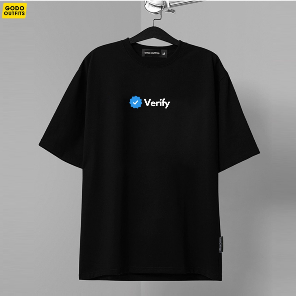 Áo thun tay lỡ nữ nam form rộng local brand GODO OUTFITS IN VERIFY AT125,áo phông unisex primeum cotton 100%