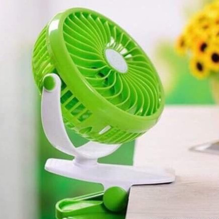 Quạt kẹp chân bàn pin sạc mini F168