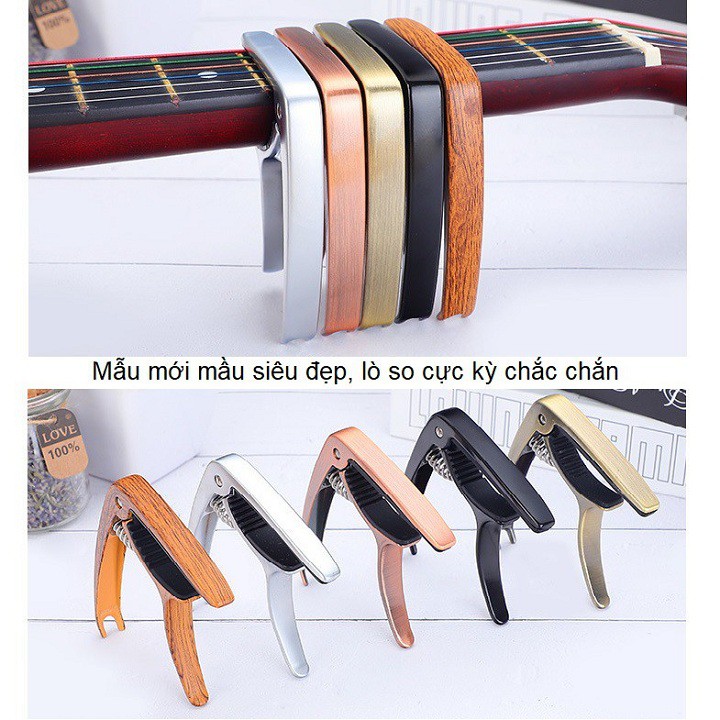 Kẹp đàn capo guitar Classic, Aucoustic cao cấp – Đủ màu sắc