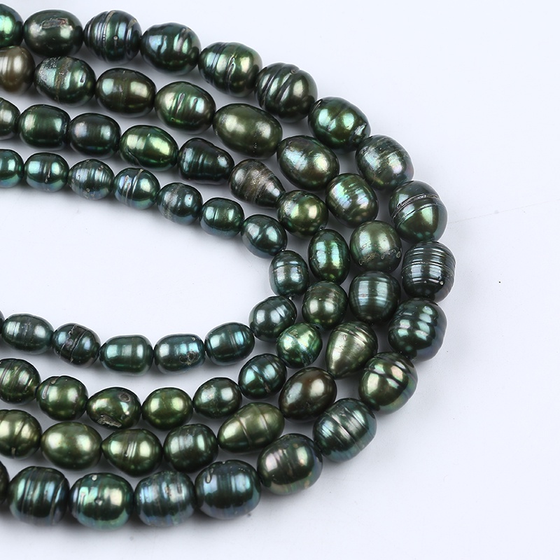 Bán Sỉ Hạt Ngọc Trai Nước Ngọc Trai Tự Nhiên Hình Gạo Xanh pistachio Làm Trang Sức