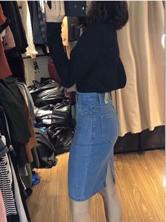 Chân váy jean topshop