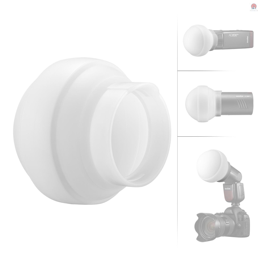 Mái Vòm Khuếch Tán Ánh Sáng Chụp Ảnh Godox AK-R22 Bằng Silicone Có Thể Gấp Gọn Cho V1 Series AD100PRO AD200PRO