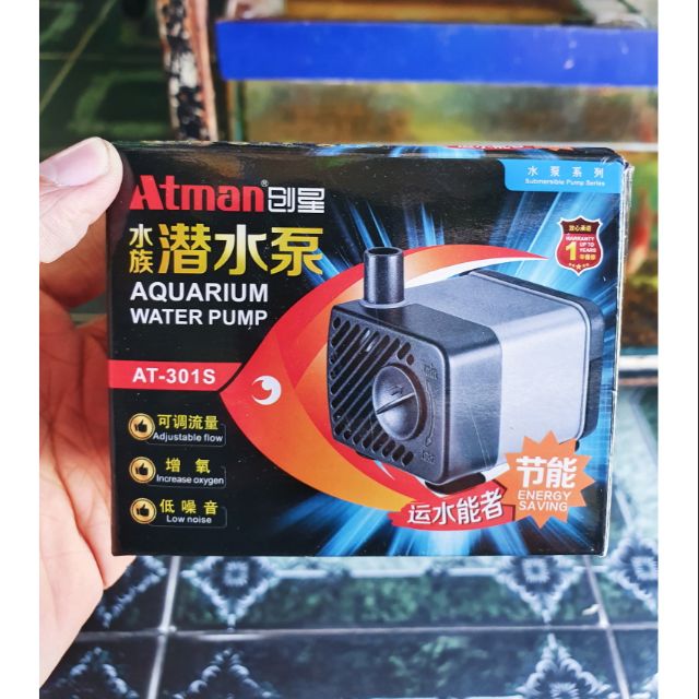 MÁY BƠM NƯỚC BỂ CÁ ATMAN 2.5W 0.5M 200L-H AT 301S