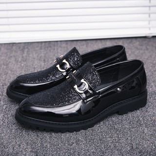 Elegant imitation diamond loafers for men