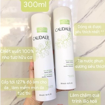 Xịt khoáng Caudalie 100% nước nho hữu cơ | Giải nhiệt cho da da vào mùa hè, cấp ẩm tức thì cho da khi ngồi điều hoà