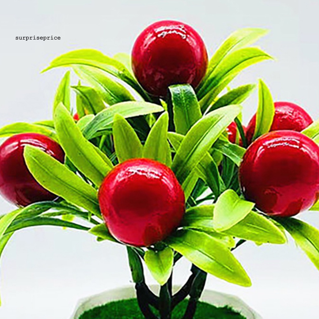 Chậu Cây Lựu Giả Trang Trí Nội Thất Đẹp Mắt