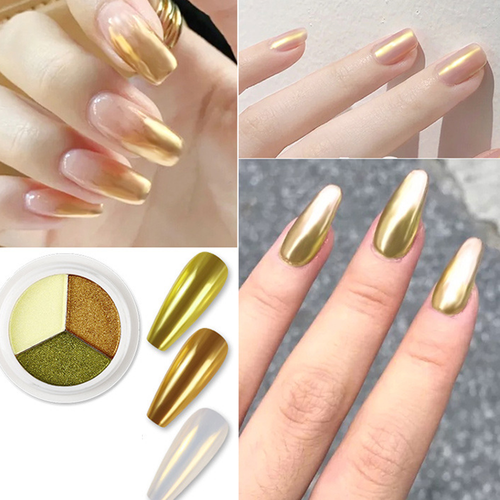 Hộp Kim Tuyến 3 Màu Lấp Lánh Dùng Để Trang Trí Móng Nghệ Thuật