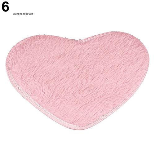Thảm lót sàn chống trượt hình trái tim dễ thương