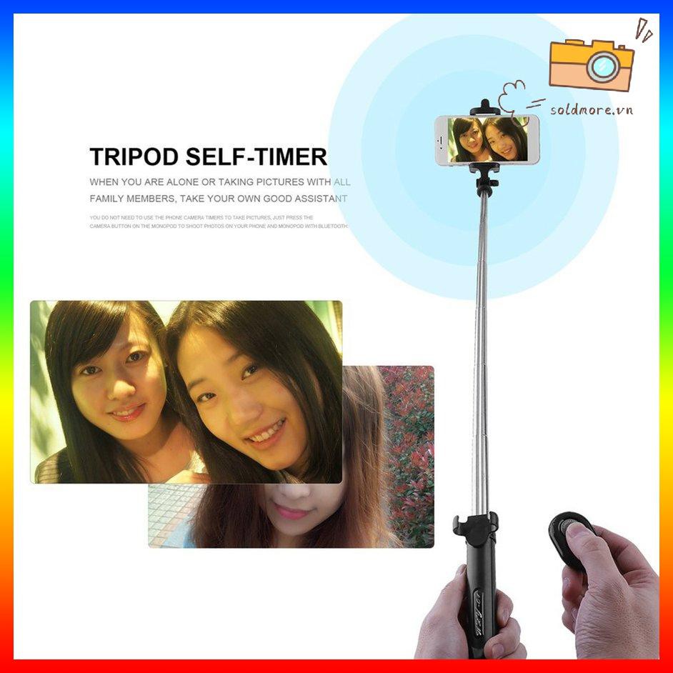 thép không gỉ Gậy Tự Sướng Selfie 3 Chân Đứng Tripod - - Cao Cấp Remote điều khiển từ xa - Giá rẻ nhất Cho Iphone android