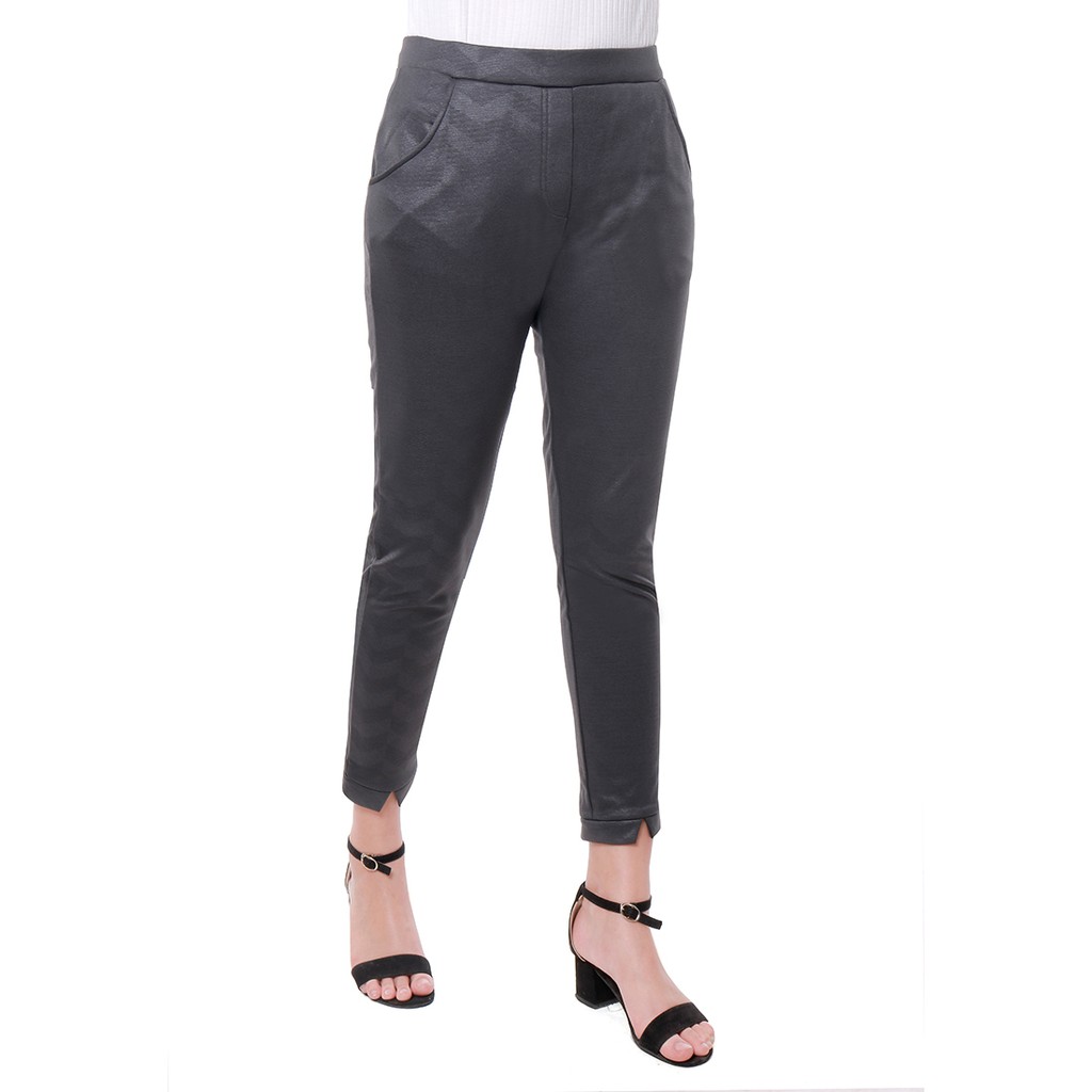 Quần baggy nữ thun nỉ Narsis P6058 màu ghi