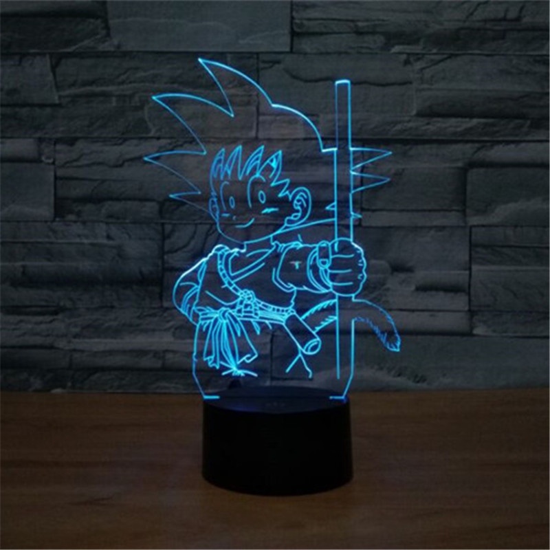 Đèn Led Usb 7 Màu Hình Dragon Ball Son Goku