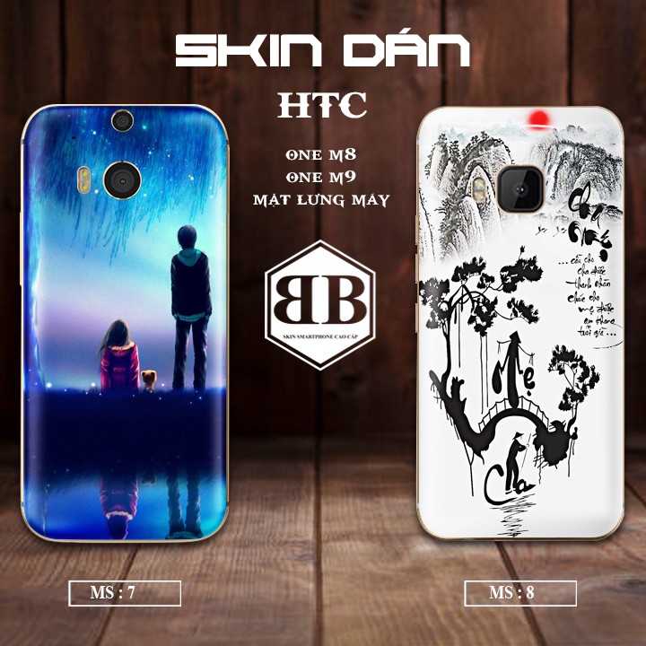 Dán Skin mặt lưng máy cho HTC One M8 và One M9 in hình cực chuẩn