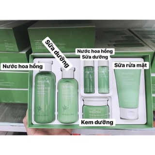 Set dưỡng da trà xanh Innisfree green tea balancing skincare trio set ex
