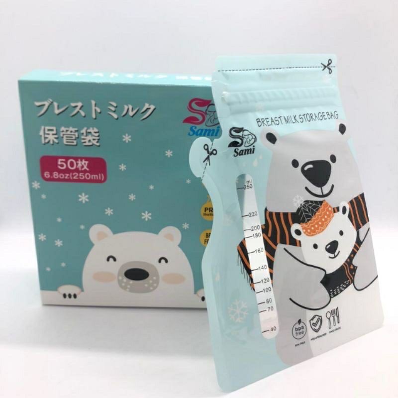 Túi trữ sữa Sami con gấu 150/250ml