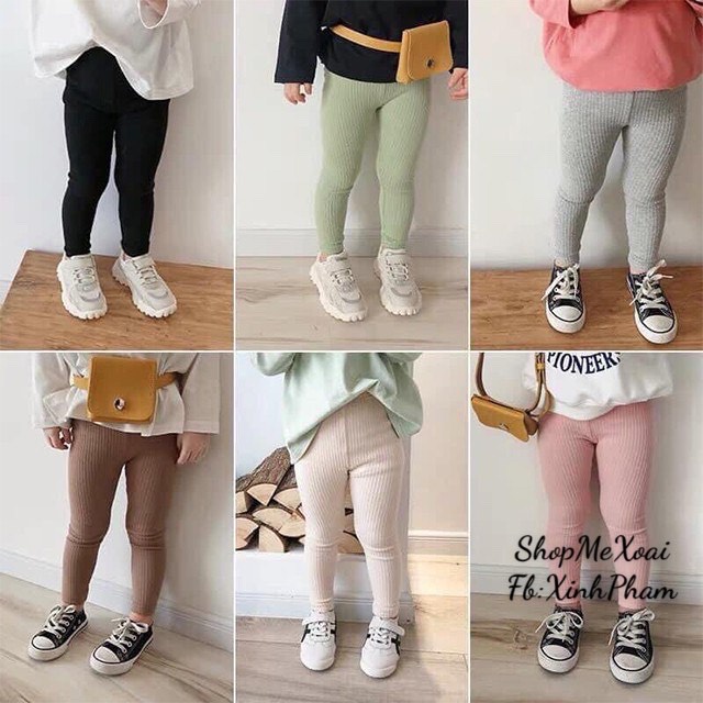 Quần Legging Len Tăm Hàn Quốc Cho Bé Siêu Xinh