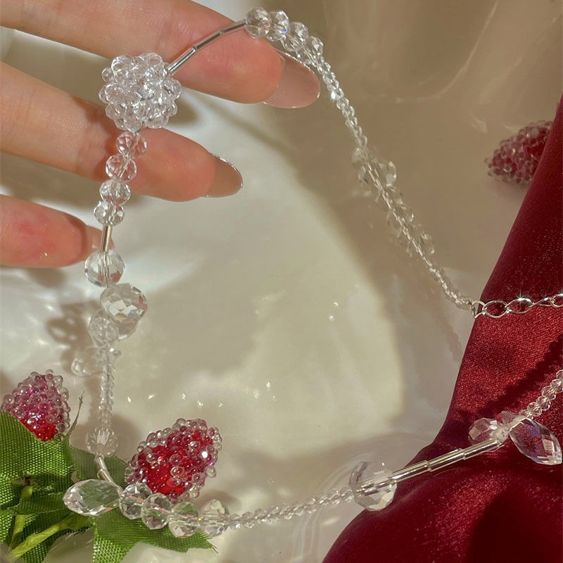 [Aishang Beauty Vòng Cổ Chuỗi Hạt Pha Lê Nhân Tạo Aurora Cao Cấp Thiết Kế Lộng Lẫy Làm Vòng Cổ Phong Cách Cá Tính Cao Cấp