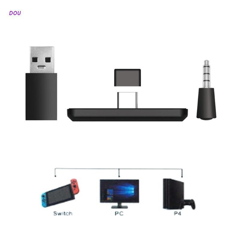 Bộ Chuyển Đổi Âm Thanh Không Dây Bluetooth Usb-C Kèm Micro Cho Switch / Ps4 Pc
