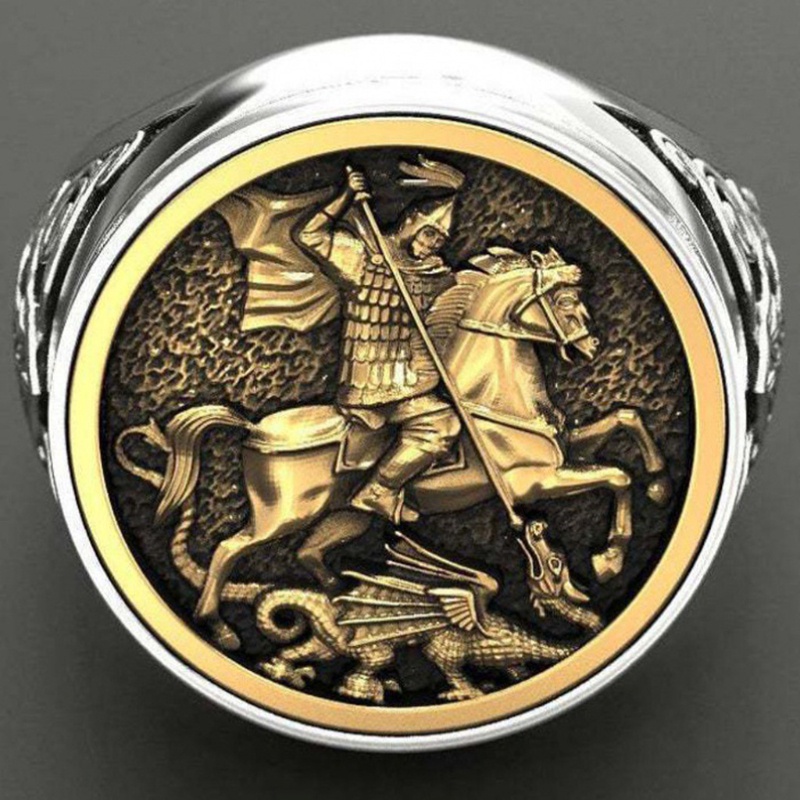 Nhẫn Đeo Tay Phong Cách Saint George Cá Tính Cho Nam
