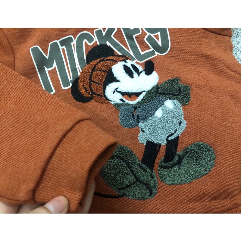Bộ nỉ bông mickey nâu cam caramel CA dư xịn 3-15kg