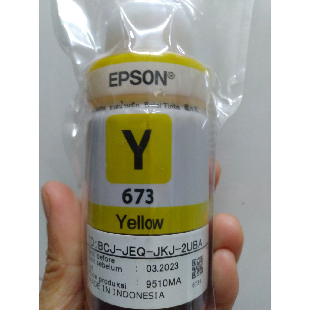 Mực Epson 673 màu vàng dành cho máy Epson L805 / L850 / L1800 / L810 / L800-vàng (Yellow)