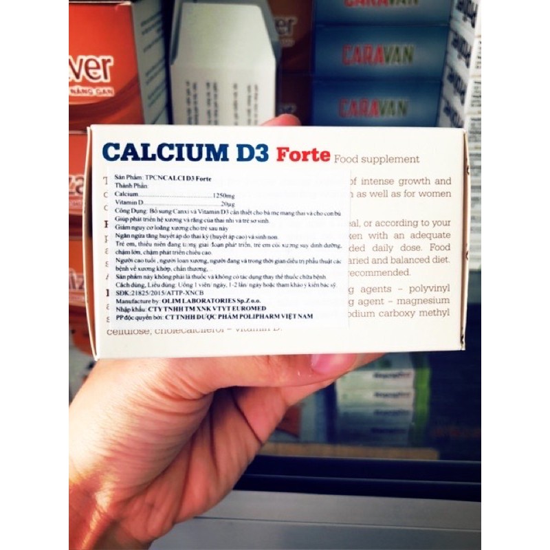 Calci D3 Forte  Hộp 60 viên - Hàng chính hãng nhập khẩu Balan
