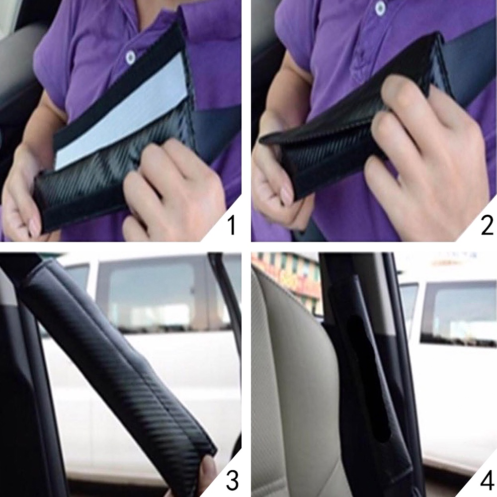 GTIOATO Sợi Carbon BọC DâY An ToàN Xe HơI ChốT CàI DâY An ToàN Xe Ô Tô Đệm Bọc Dây Đai An Toàn Xe Hơi DâY Đai An ToàN Ô Tô Phụ KiệN Ô Tô Cho Nissan X Trail Almera Sunny GTR Navara Teana Note Terra JUKE Kicks Serena ALTIMA Leaf NV200